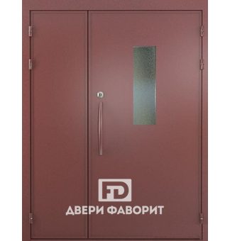 дверь противопожарная двустворчатая со стеклом