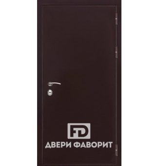 дверь из железа с терморазрывом окрашена цинкогрунтом тёмно коричневого цвета