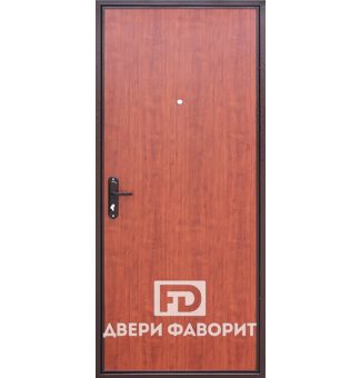 одностворчатая дверь в квартиру с внешней отделкой ламинат