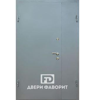 двустворчатая стальная дверь в тамбур, отделка инкогрунт