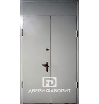 дверь стальная с верхней вставкой для установки в тамбур, покрытие цинкогрунт